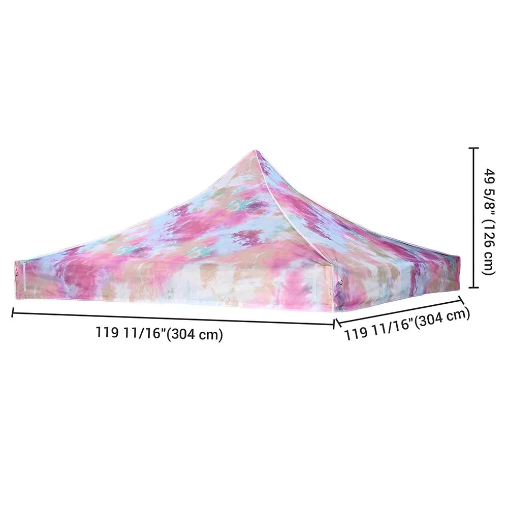 TheLAShop 10x10 Pop Up Canopy Replacement Tie-dyed Pink