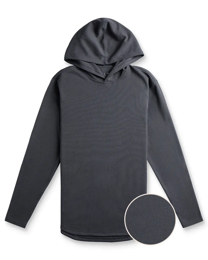 Thermal Hooded Drop-Cut Long Sleeve