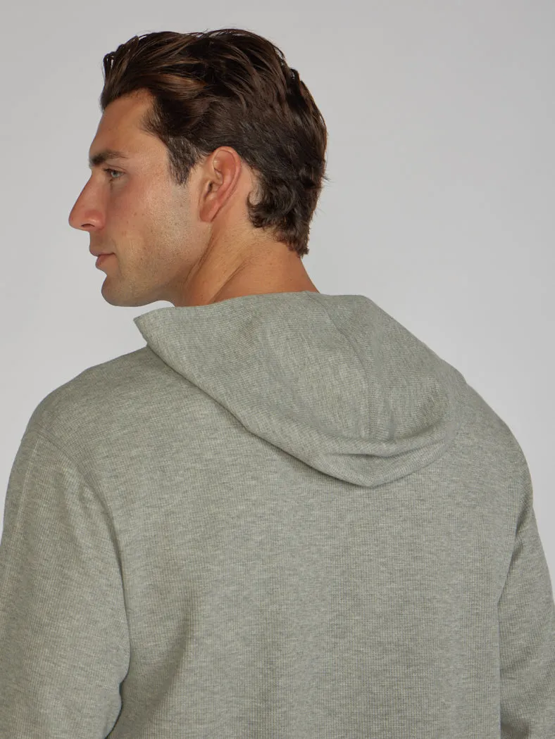 Thermal Hooded Drop-Cut Long Sleeve