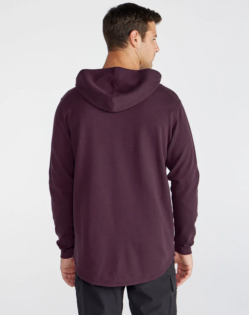 Thermal Hooded Drop-Cut Long Sleeve