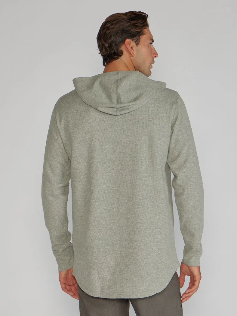 Thermal Hooded Drop-Cut Long Sleeve