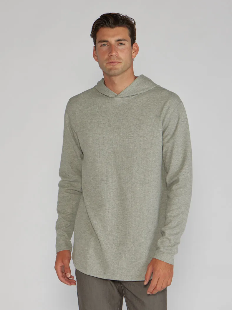 Thermal Hooded Drop-Cut Long Sleeve