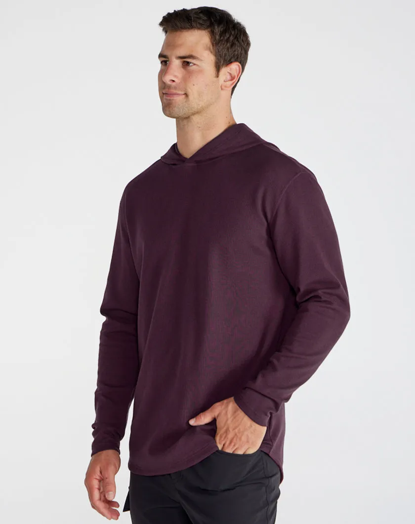 Thermal Hooded Drop-Cut Long Sleeve