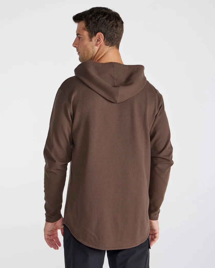 Thermal Hooded Drop-Cut Long Sleeve