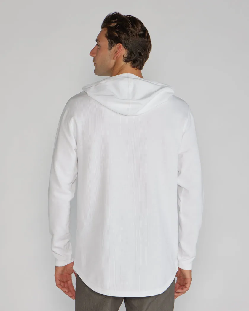 Thermal Hooded Drop-Cut Long Sleeve