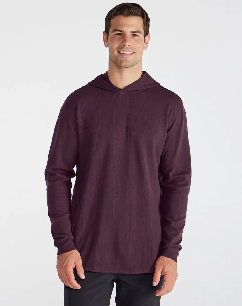 Thermal Hooded Drop-Cut Long Sleeve