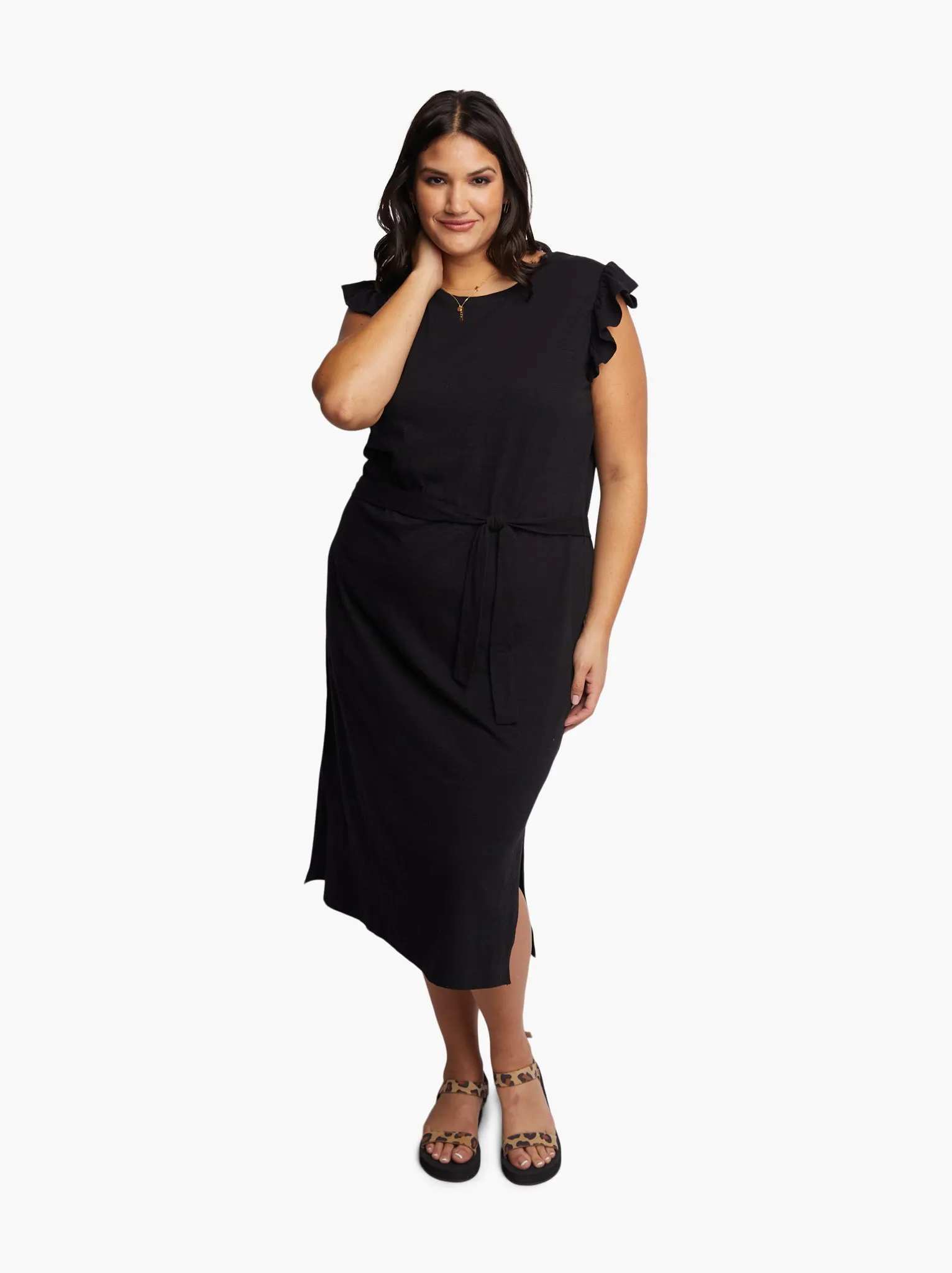 Toni Ruffle Column Dress