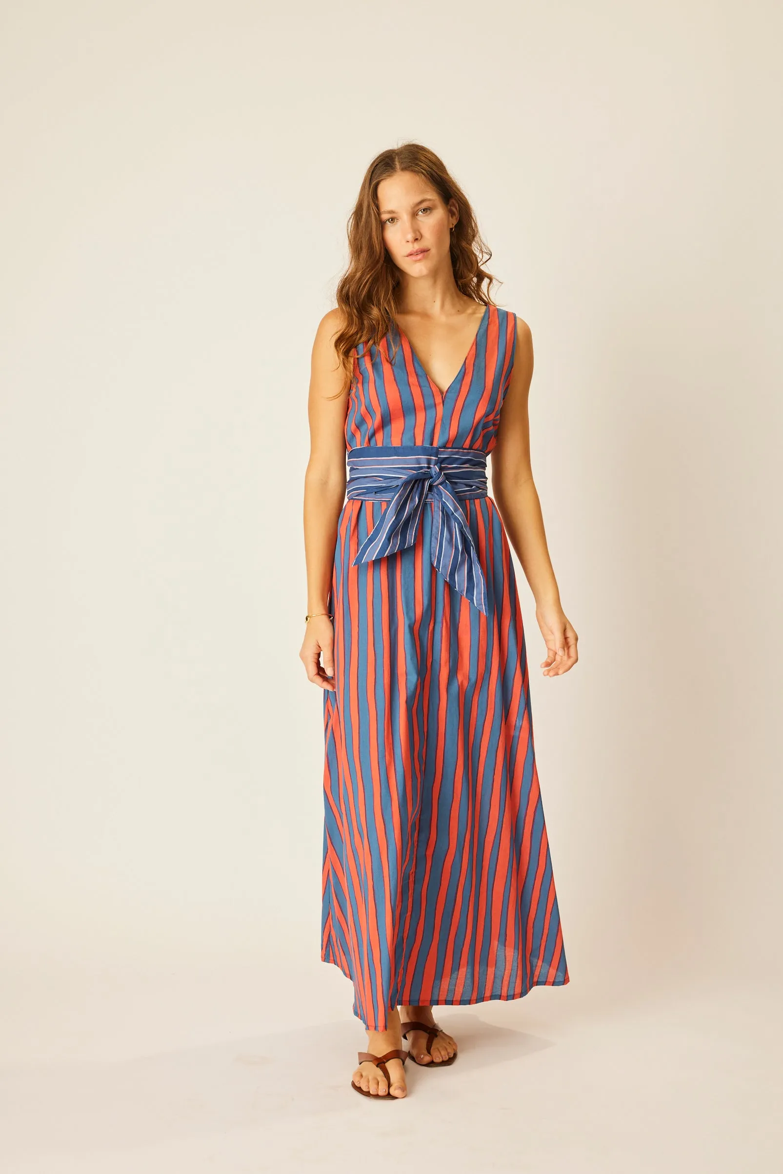 TOVA MAXI WITH CONTRASTING BELT