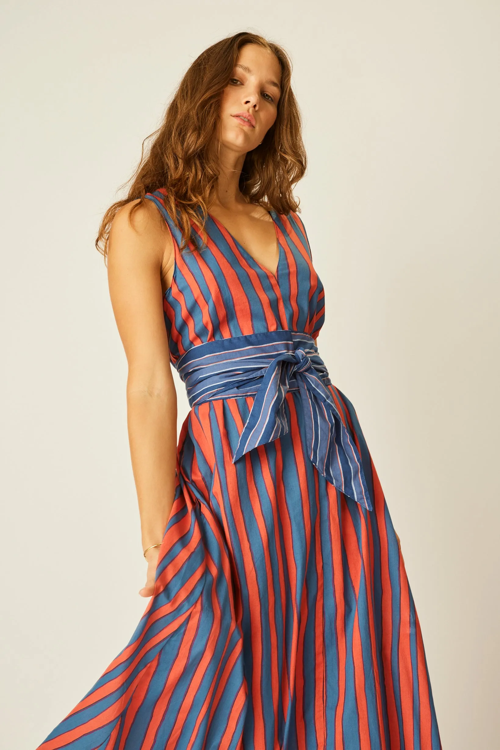 TOVA MAXI WITH CONTRASTING BELT