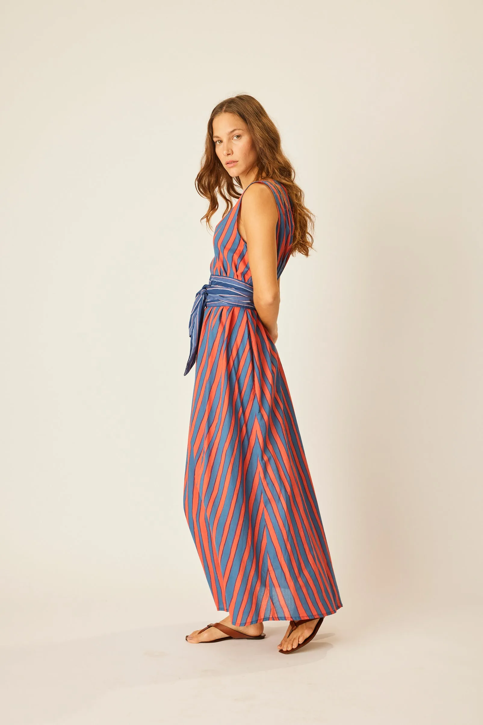 TOVA MAXI WITH CONTRASTING BELT