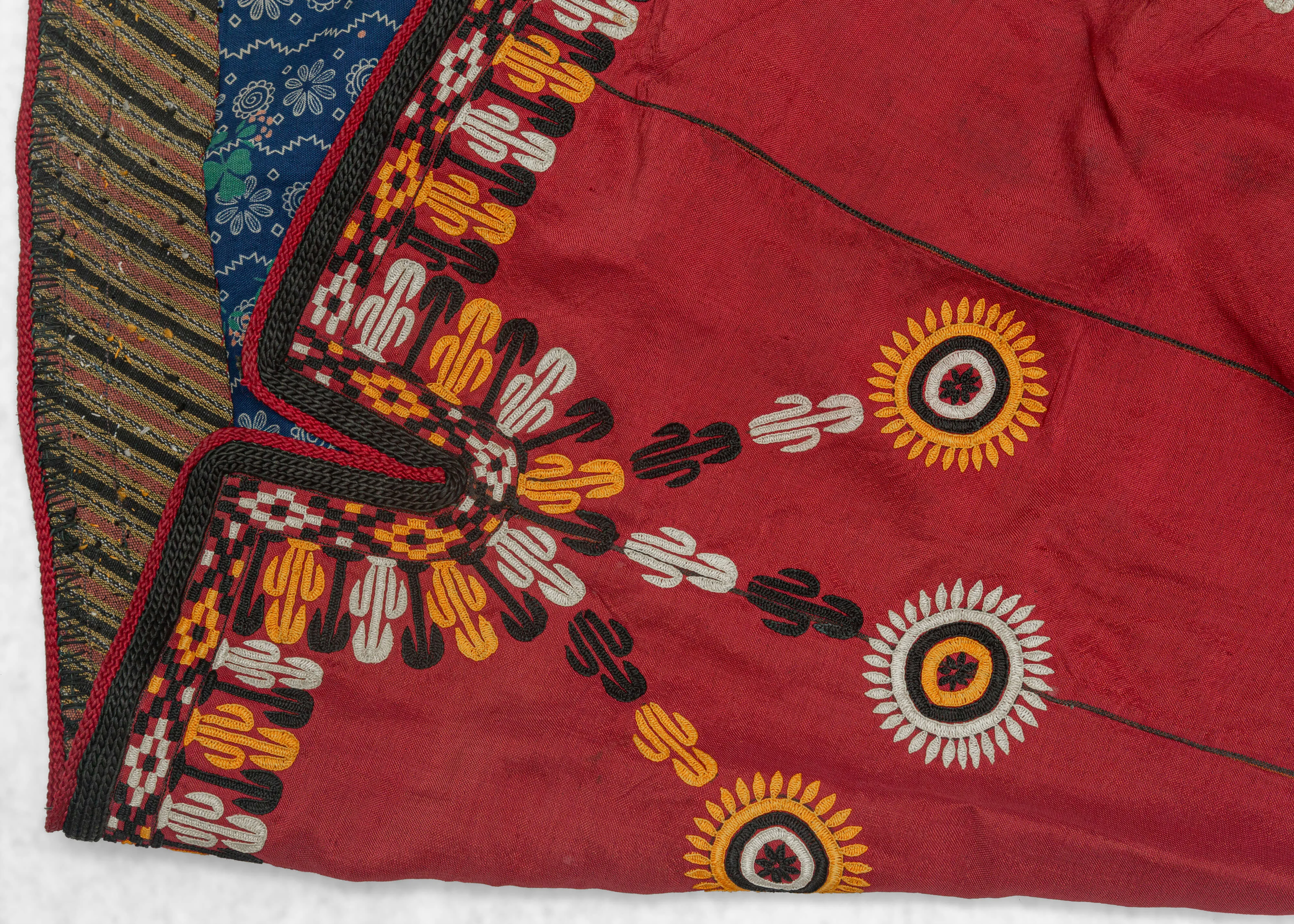 Turkmen Robe with Detailed Embroidery  - 3’5 x 4’5