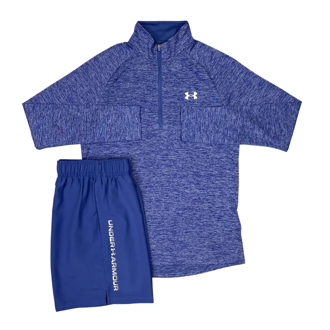 Under Armour Half Zip/Woven Shorts Set - Starlight Navy