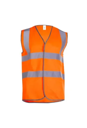 Uneek Hi Vis Safety Waistcoat vest-(Pack of 10 one size/colour))  801