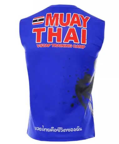 Vszap Training Camp VTT015 Muay Thai Boxing Dry Tech Vest Tank Top S-4XL Blue