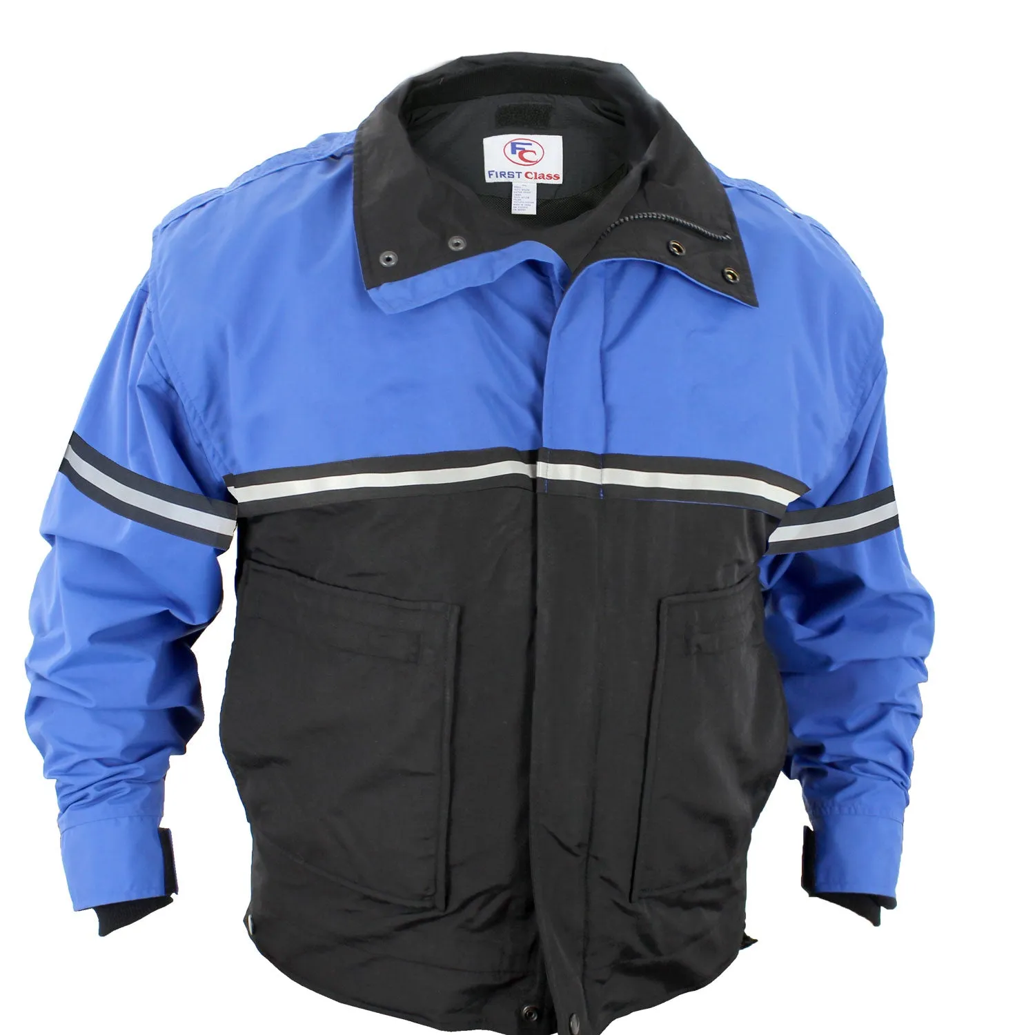 Water Proof Zip-Off Sleeve Bike Patrol Jacket with Removable Liner