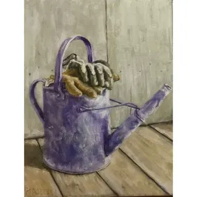 Watering Can & Gloves -Oil Painting 14x11