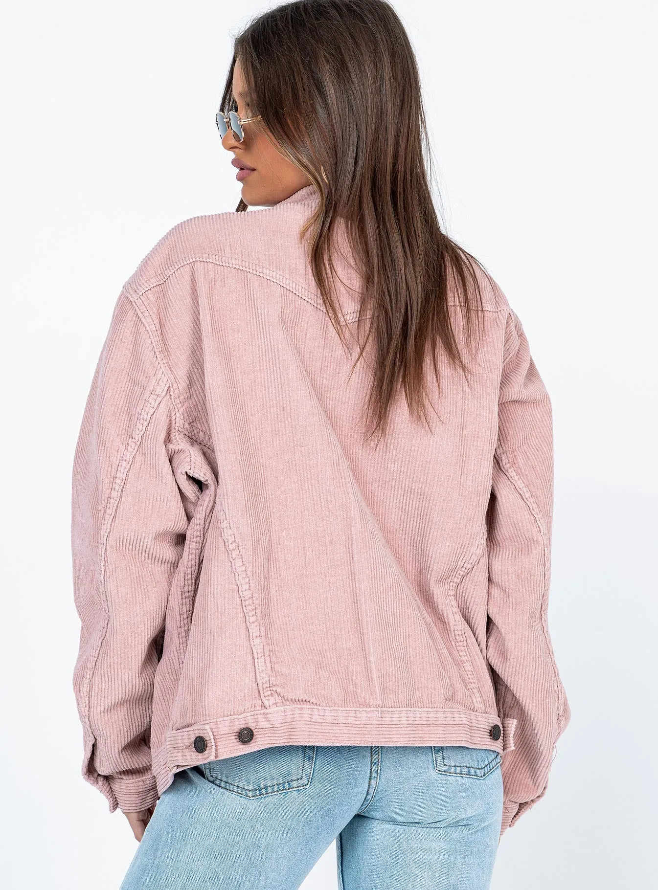 Western Cord Jacket Blush