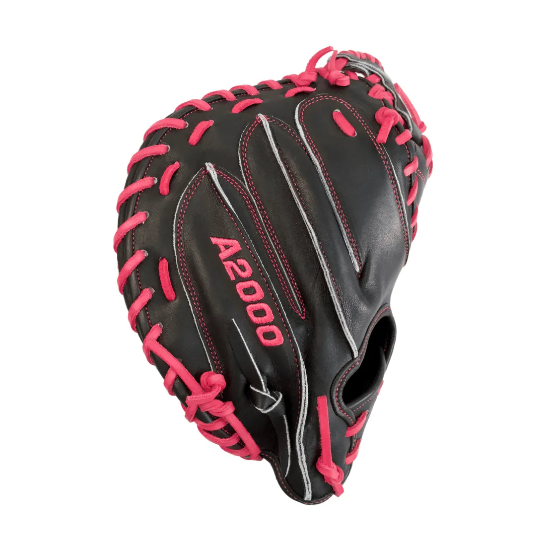 Wilson A2000 CM33 "Black Rose" 33" Baseball Catcher's Mitt: Black and Pink