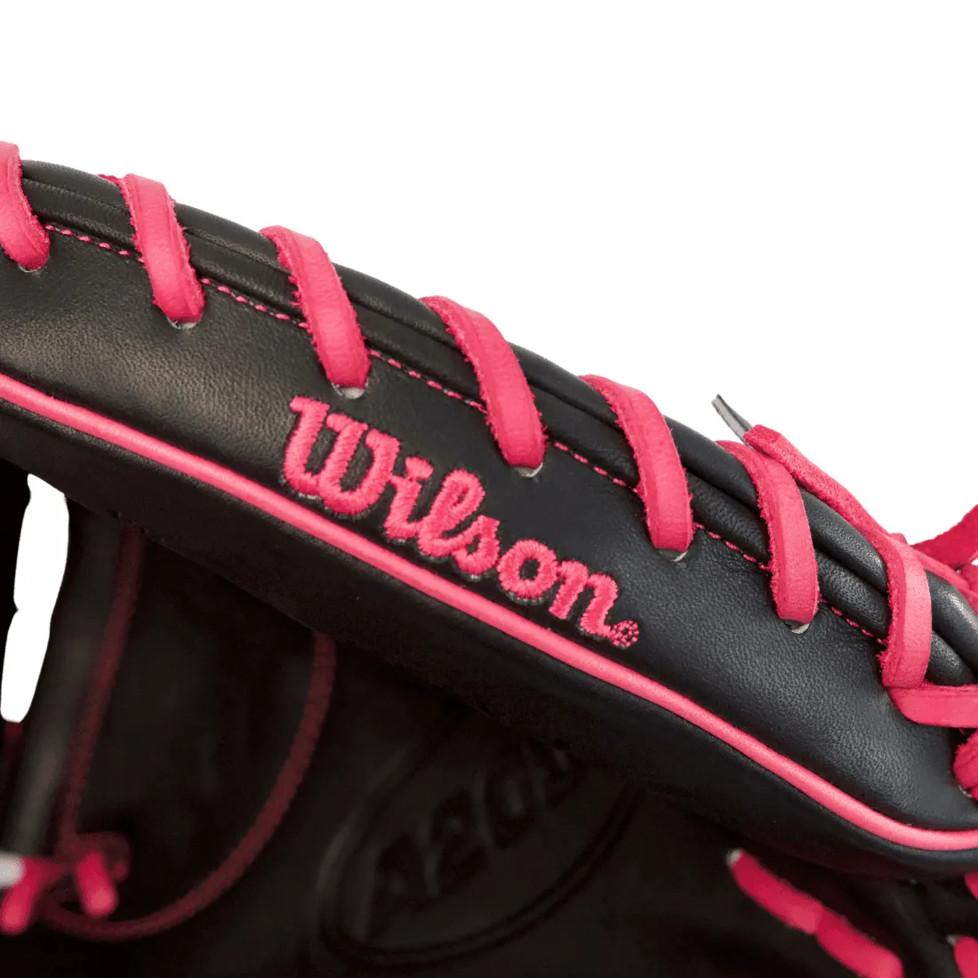 Wilson A2000 CM33 "Black Rose" 33" Baseball Catcher's Mitt: Black and Pink