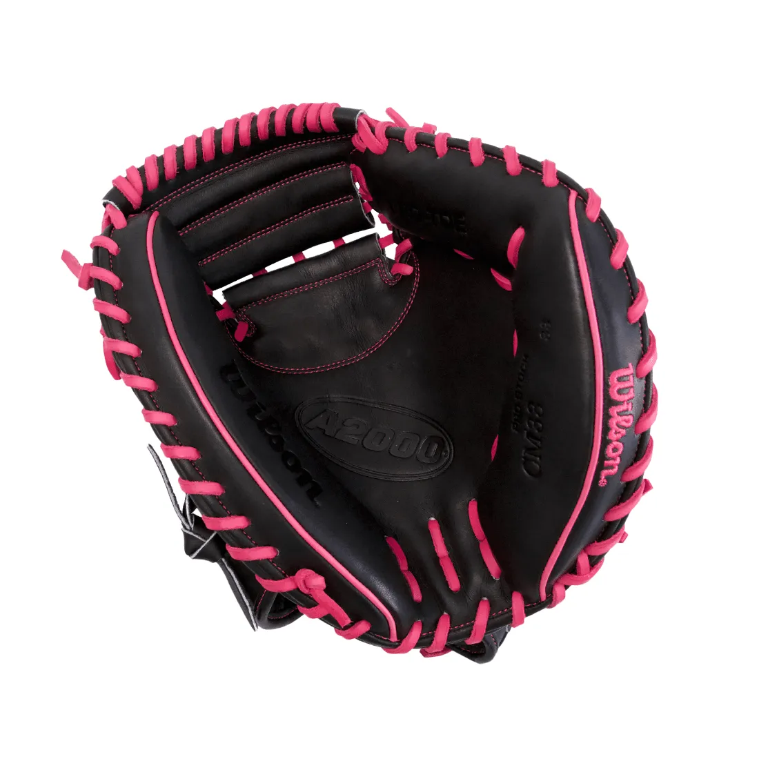 Wilson A2000 CM33 "Black Rose" 33" Baseball Catcher's Mitt: Black and Pink