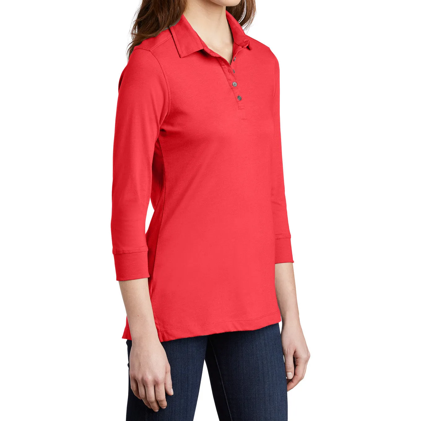 Women's 3/4-Sleeve Meridian Cotton Blend Polo