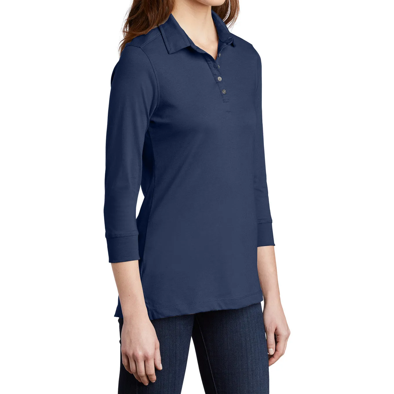 Women's 3/4-Sleeve Meridian Cotton Blend Polo