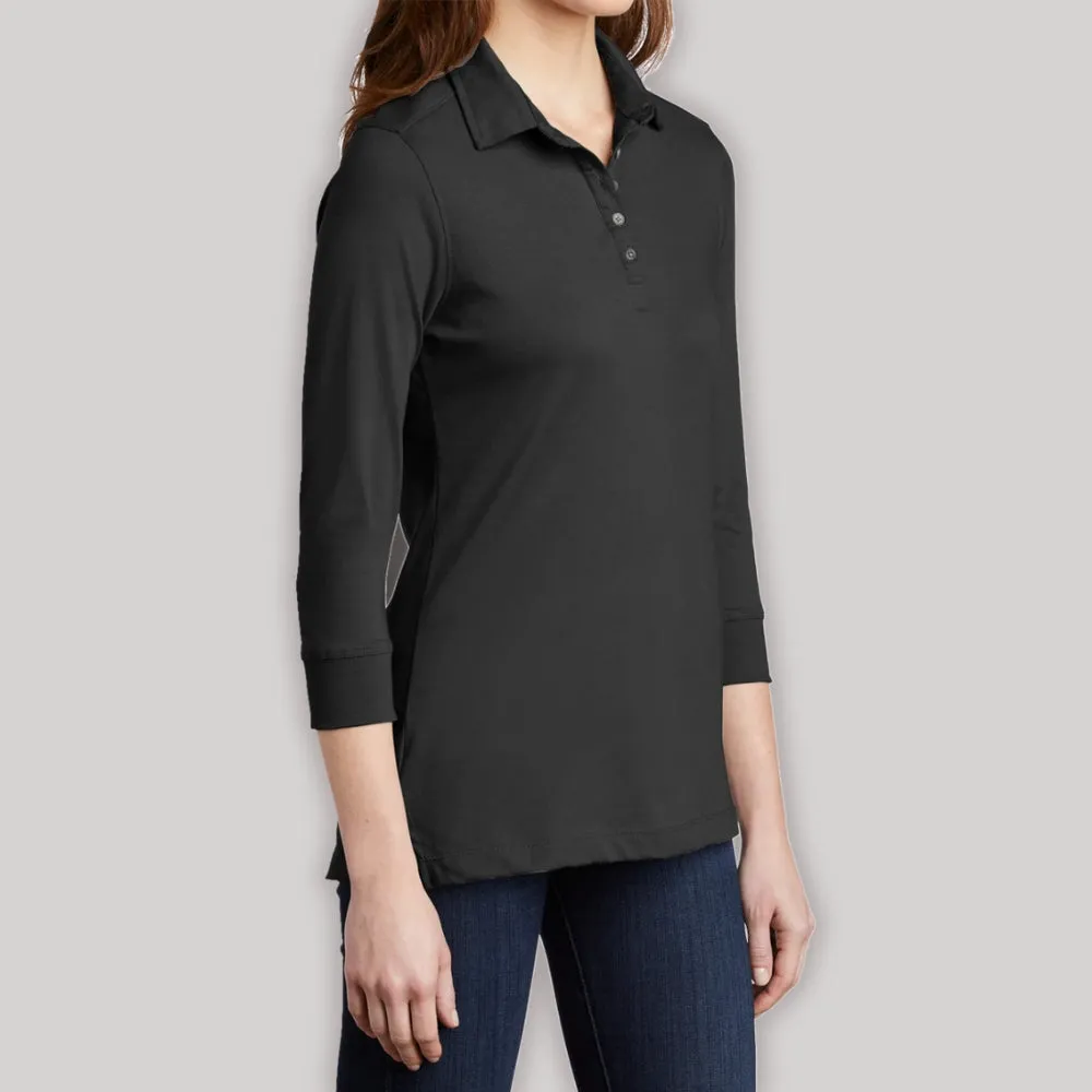 Women's 3/4-Sleeve Meridian Cotton Blend Polo