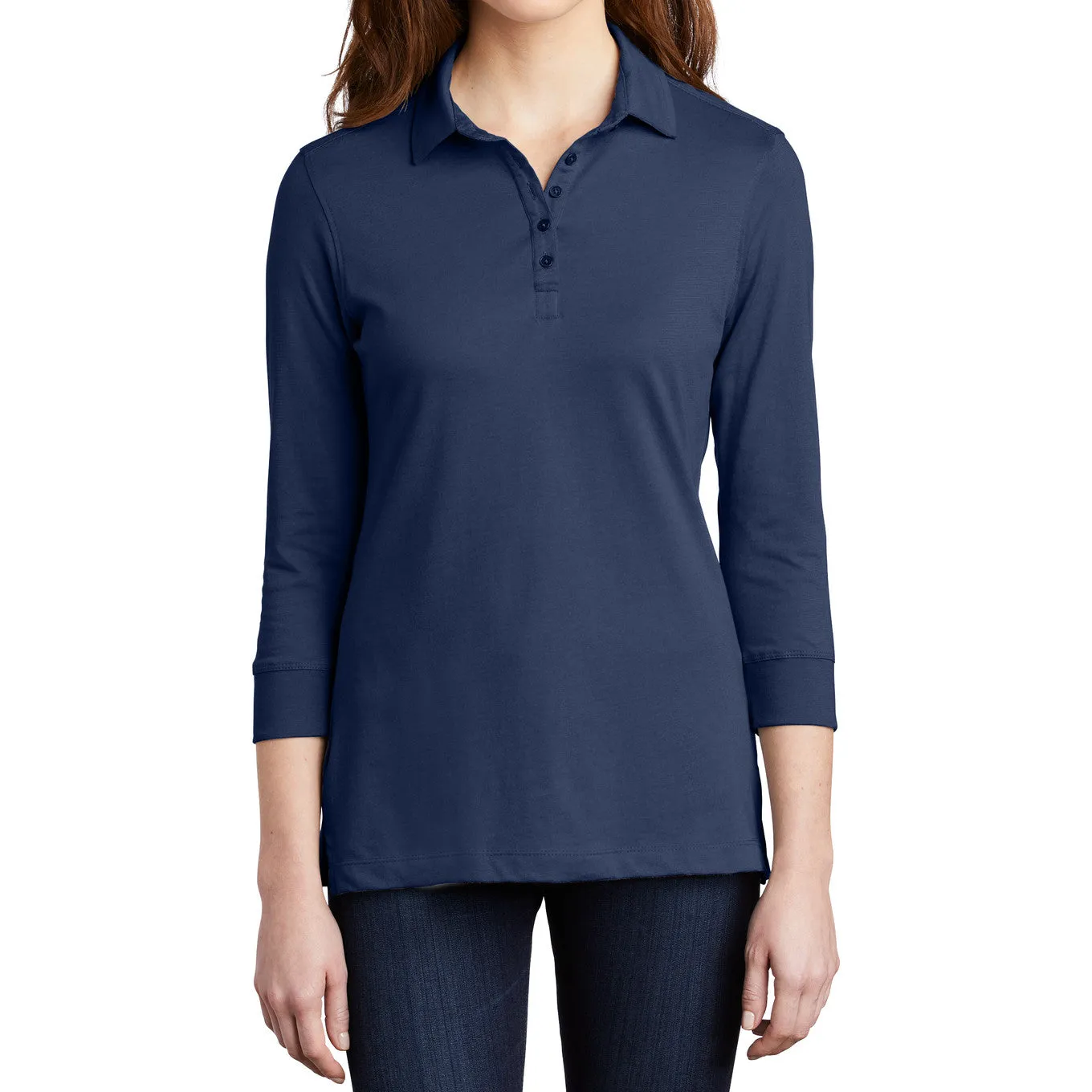 Women's 3/4-Sleeve Meridian Cotton Blend Polo