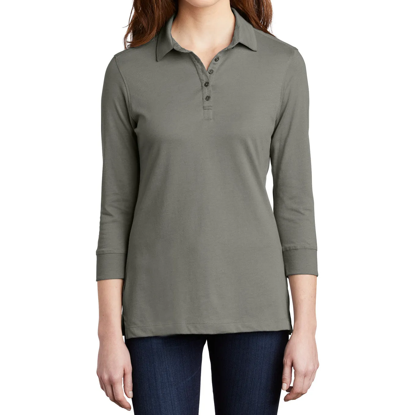 Women's 3/4-Sleeve Meridian Cotton Blend Polo