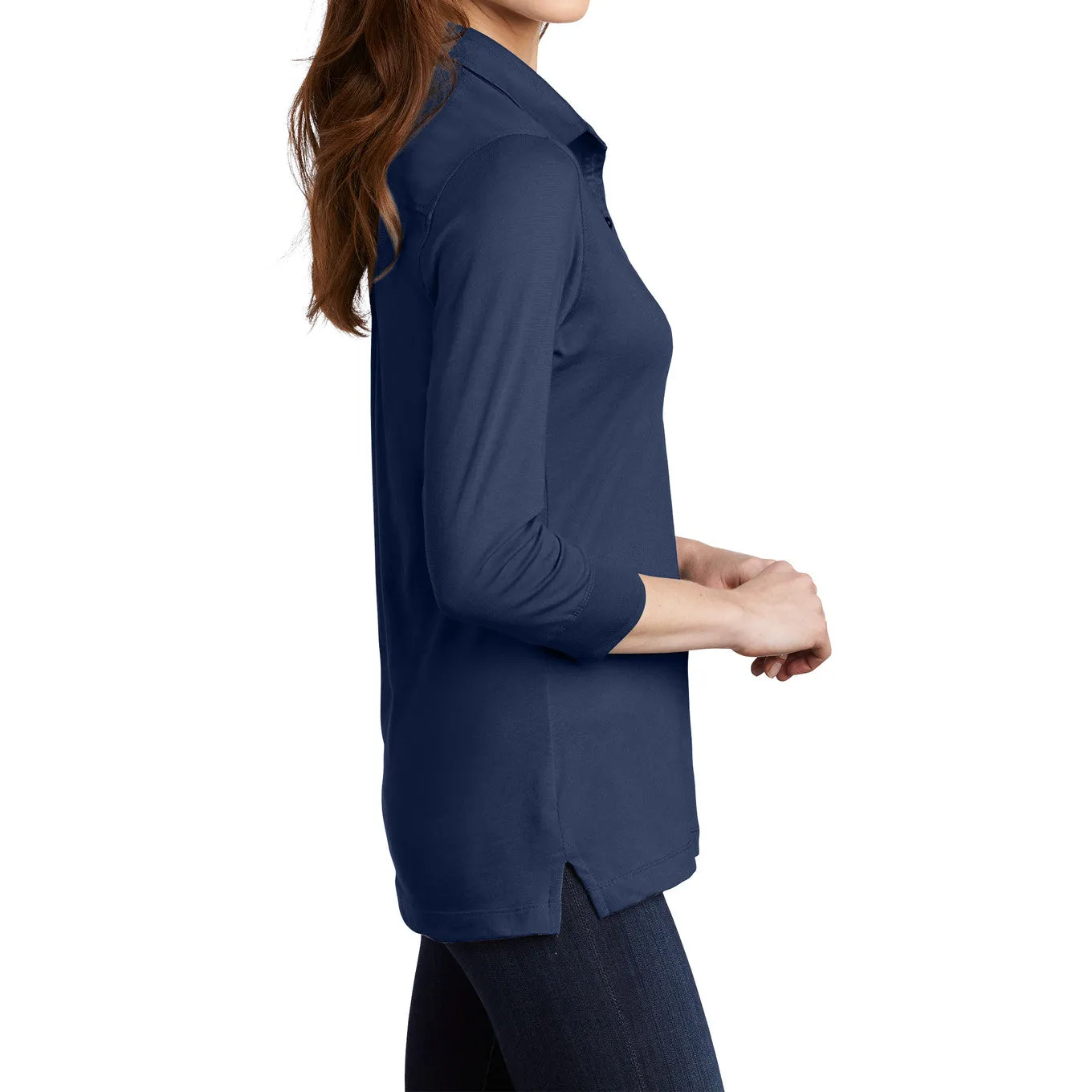 Women's 3/4-Sleeve Meridian Cotton Blend Polo