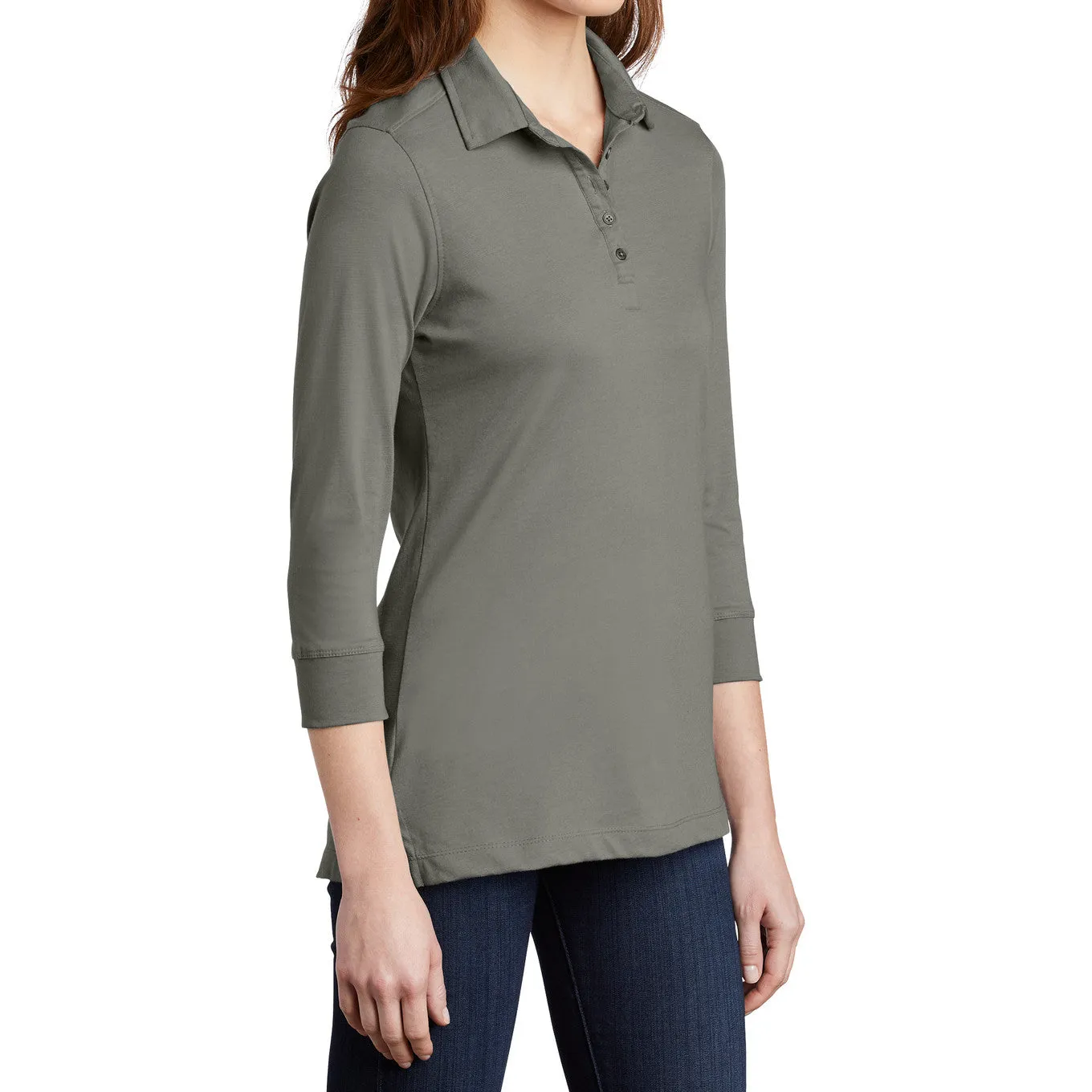 Women's 3/4-Sleeve Meridian Cotton Blend Polo