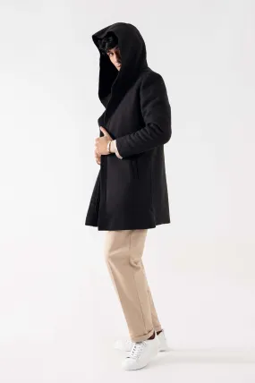 WOOLY FLEECE-LINED HOODED JACKET