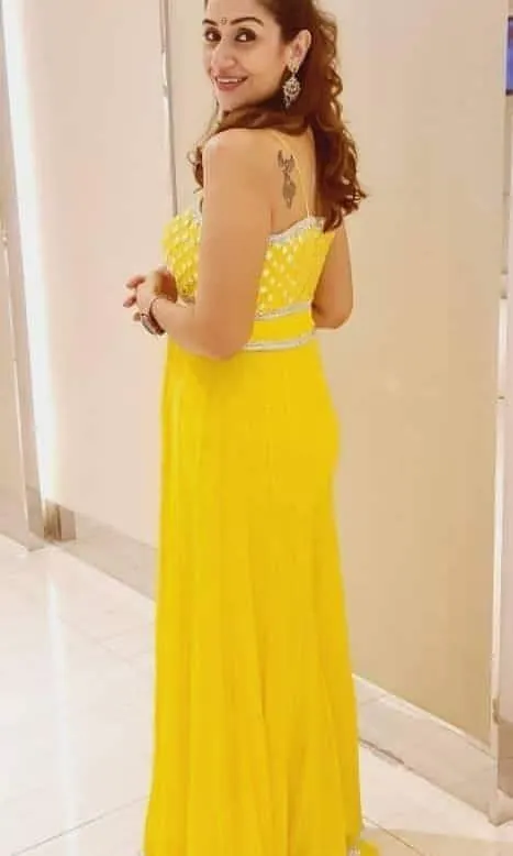 Yellow Chiffon Jumpsuit