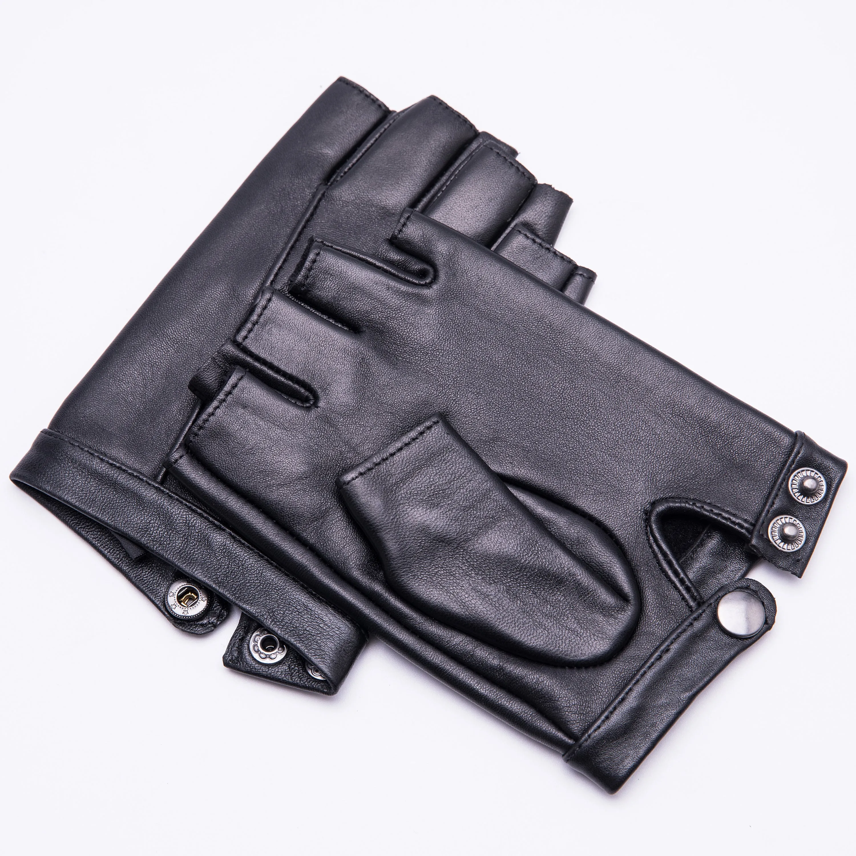 YISEVEN Mens Classic Leather Fingerless Driving Gloves