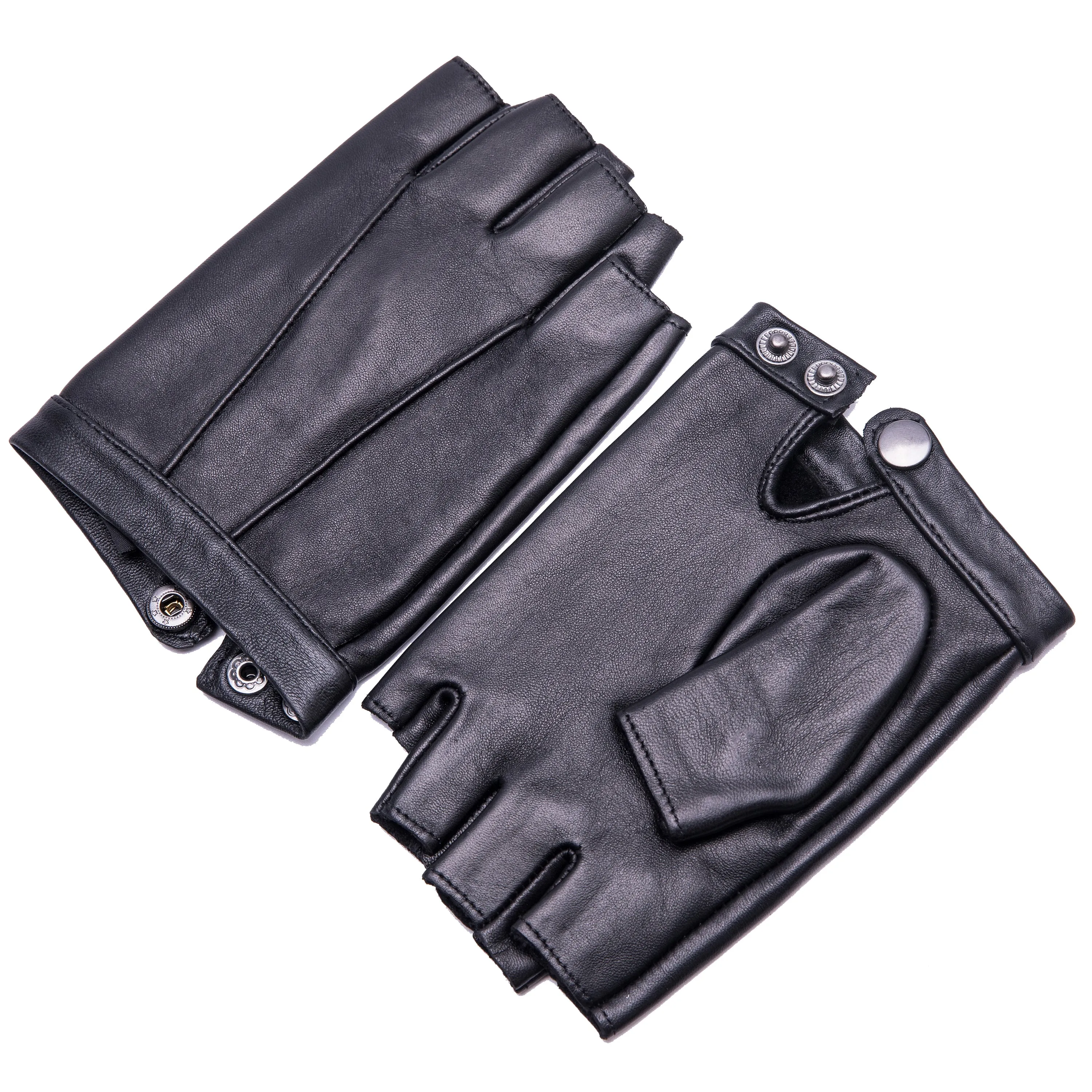 YISEVEN Mens Classic Leather Fingerless Driving Gloves