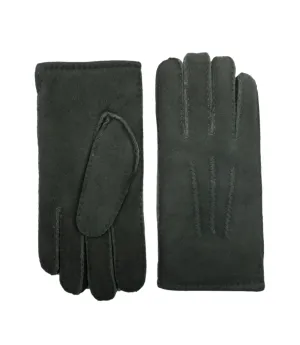 YISEVEN Men's Shearling Sheepskin Leather Gloves (Mitten)