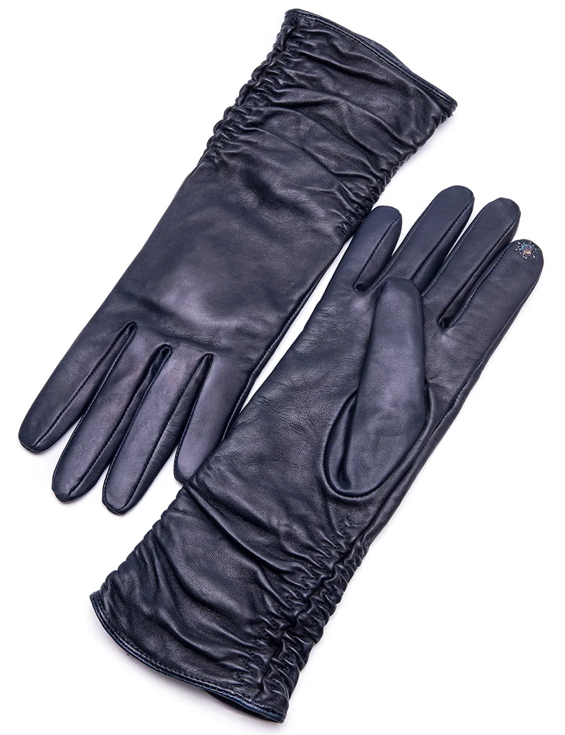 YISEVEN Women's Touchscreen Leather  Mid-length Long Gloves